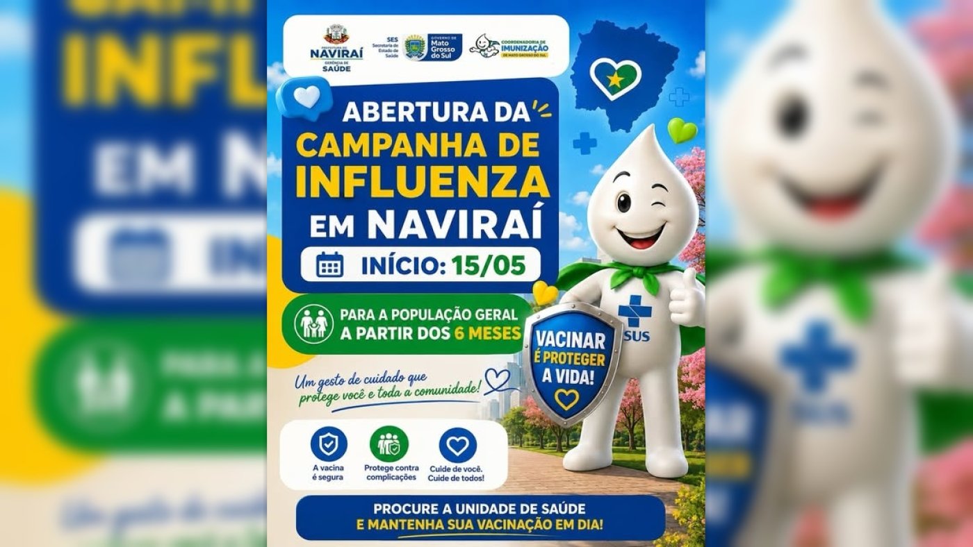 Campanha de Vacinação contra Influenza já está em andamento em Naviraí