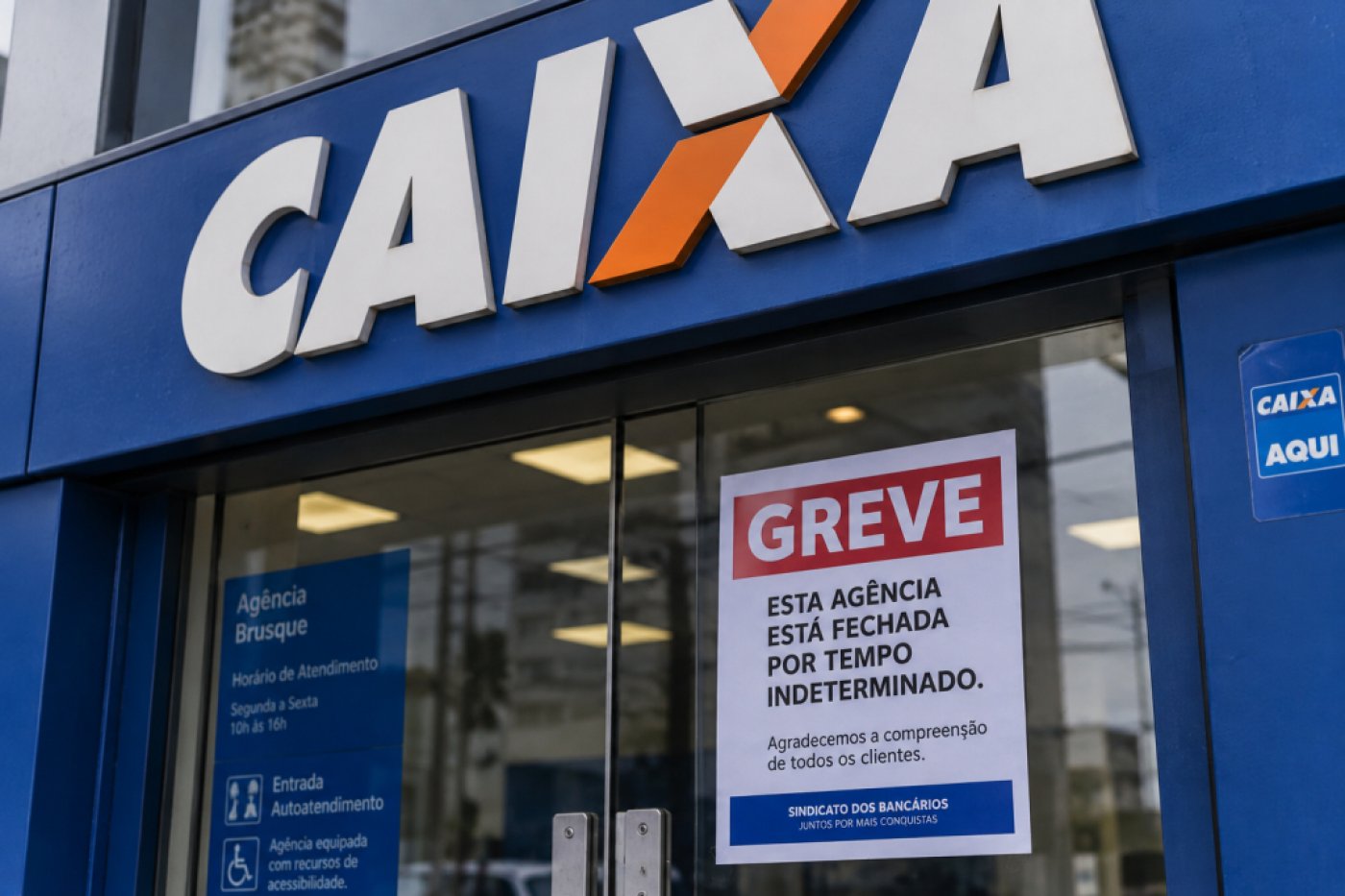 Greve na Caixa chega ao sexto dia com 40 agências fechadas em Mato Grosso do Sul